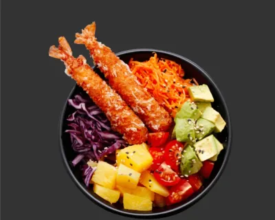 Bowl Poke Crevette Tempura